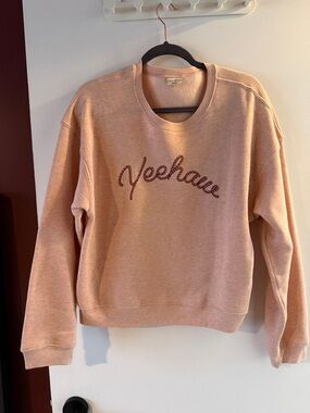 Oat collective Pink heathered Crewneck Sweatshirt - yeehaw